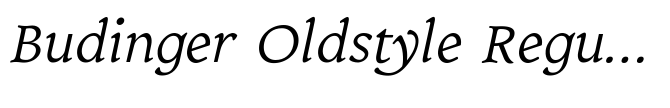 Budinger Oldstyle Regular Italic